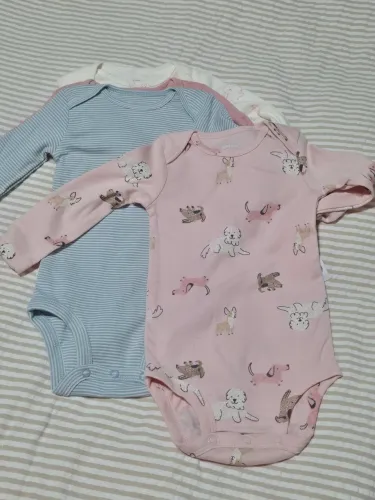 conjunto de body manga longa carter's 9m