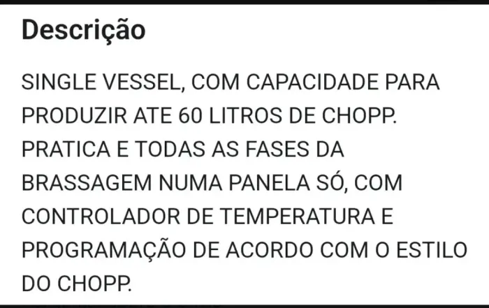 PANELA CERVEJEIRA BREWHOME NOVISSIMA 60 LITROS