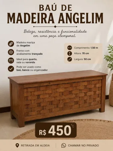 Baú em madeira 
