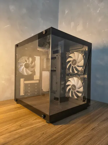 Gabinete Aquário Preto + 3 Fans RGB | Vidro Temperado | ATX | OLX Pay