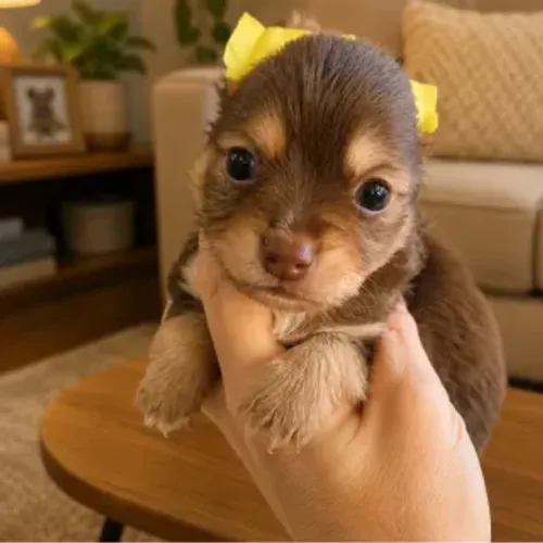 Filhote de Chihuahua Fêmea Pelo Longo