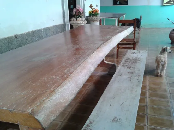 Mesa de madeira de lei 3m