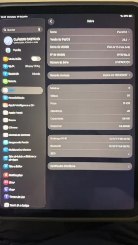 iPad 128Gb M4 pouco uso