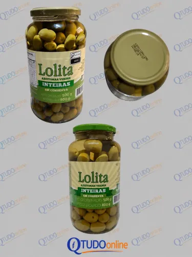 2 potes de Azeitonas Verdes Inteiras Lolita