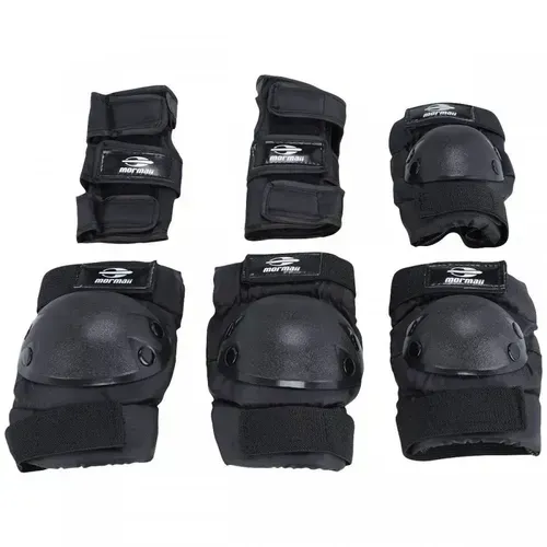 Kit De Proteção Preto Cotoveleira Joelheira Protetor Punho Tam G