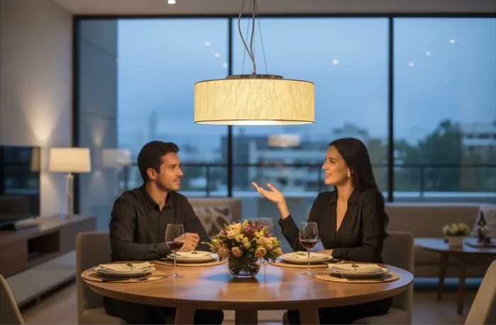 lustre pendente cilíndrico com cúpula 