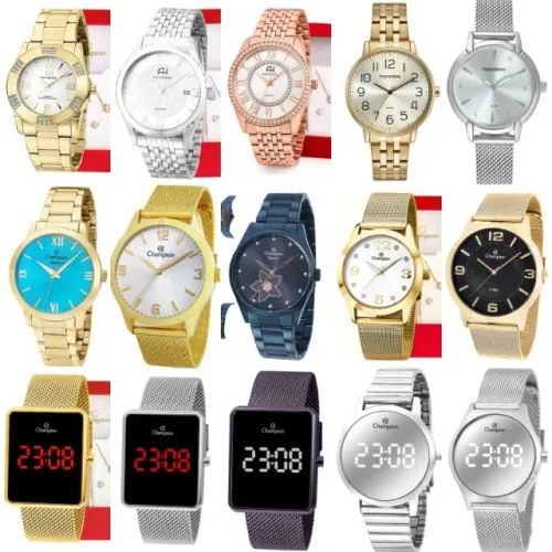 Relógio feminino. Valor varia entre 160,00 a 230,00 reais. A prova de água. Originais.