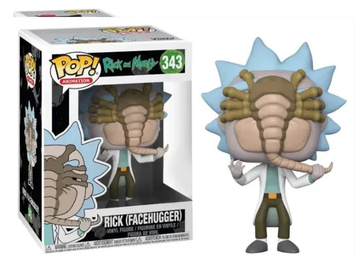 Original - Funko Pop Rick And Morty Rick (facehugger) #343 - FUNKO POP