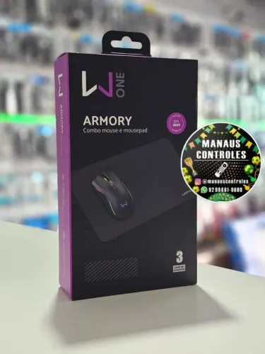 Mouse e Mousepad gamer armory