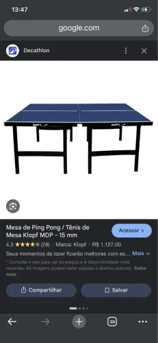 Vende se mesa de ping pong Klopf