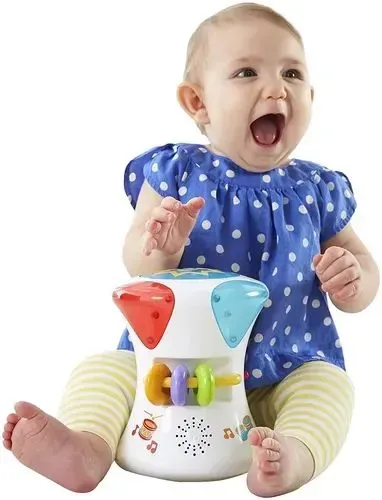 Tambor Cores e Sons 2 em 1 da Fisher-Price Aprender e Brincar 