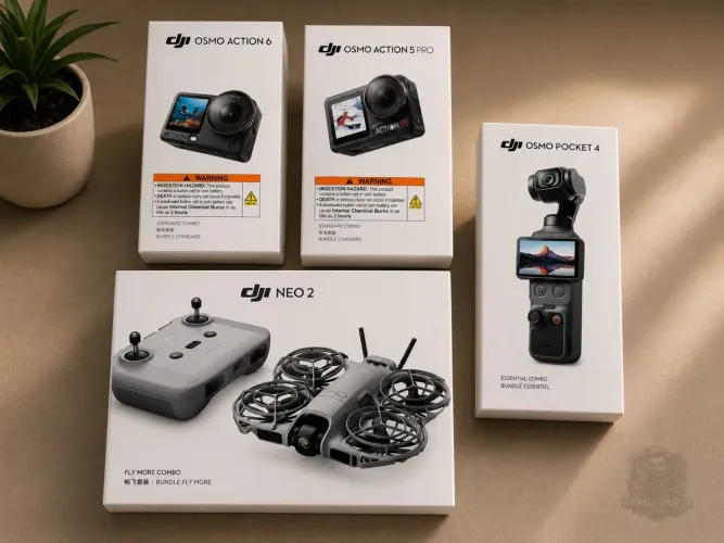 DJI Neo 2, Osmo Pocket 4 e Action | A partir R$2.590