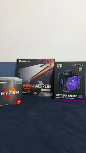 Kit Upgrade AMD - Ryzen 7  5700X3D + B550M Aorus Elite + 32GB RAM DDR4 + Cooler MA620P | A
