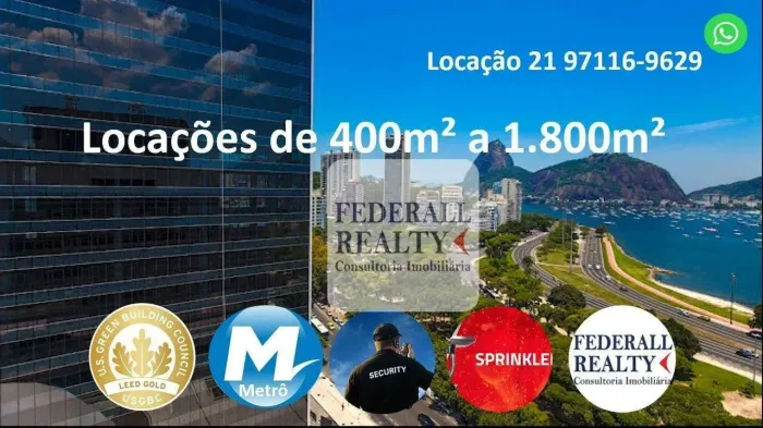 Aluguel de salas comerciais em Botafogo é com a Federall Realty