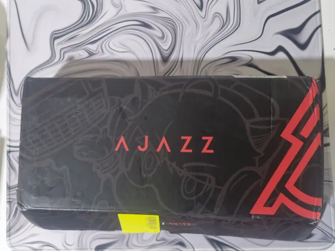 Teclado Mecânico Ajazz AK820 Pro Cinza Branco Wireless Telinha LCD RGB Flying Fish
