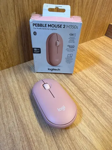 Mouse Sem Fio Logitech Pebble Mouse 2 M350s Rosa