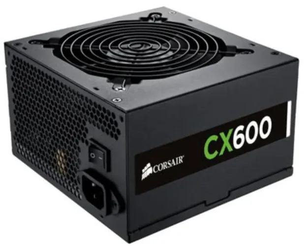 Fonte Corsair 600W CX600 V2, Certificado 80 Plus, PFC Ativo, CP-9020048-WW