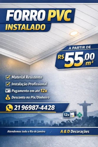 Rebaixamento de PVC instalado