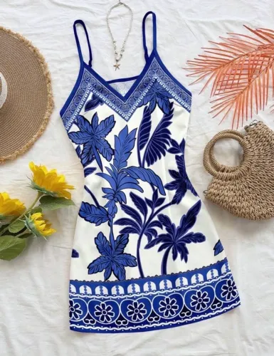 Vestido floral feminino