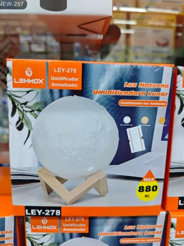 Umidificador/Aromatizador com Luz Noturna Lua - NOVO