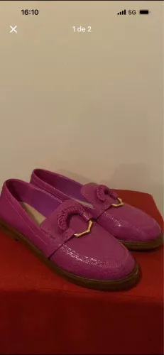 Mocassim schutz couro rosa (38)
