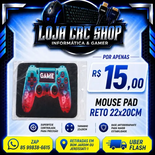 Mouse Pad Reto 22x20Cm
