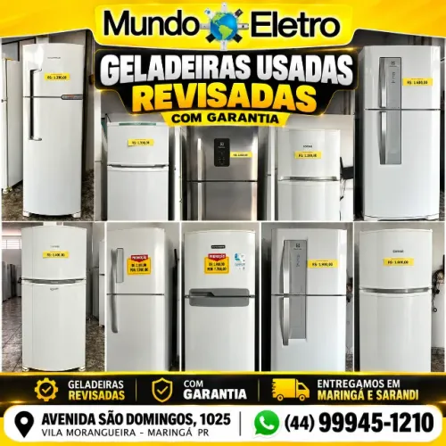 Geladeira revisada com garantia