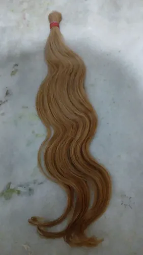 Cabelo.loiro 50cm liso ondulado 100 gram
