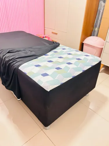 Cama box molas de solteiro