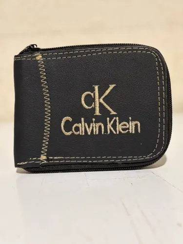 Carteira Calvin Klein CK com Zíper - Preta | Excelente Estado