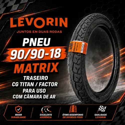 Pneu 90/90-18 Levorin Traseiro - Novo