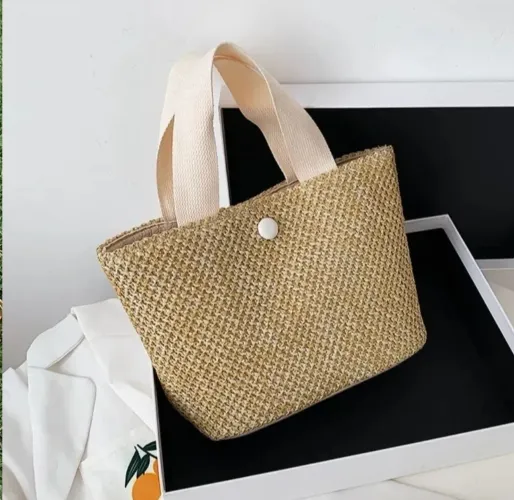 Bolsa De Palha, Bolsa De Praia De Verão, Grama, tendência verão 2026(entrega grátis)