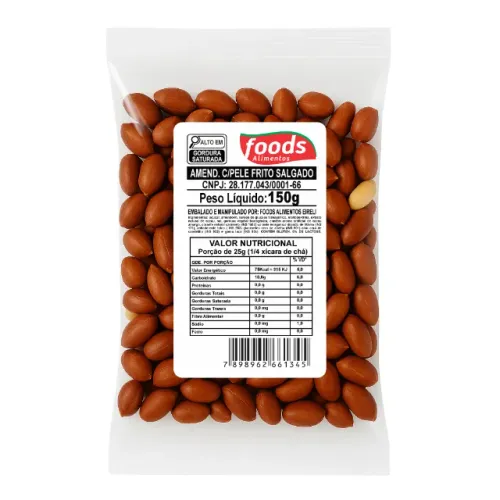 Amendoim Frito com Pele e Alho 150g