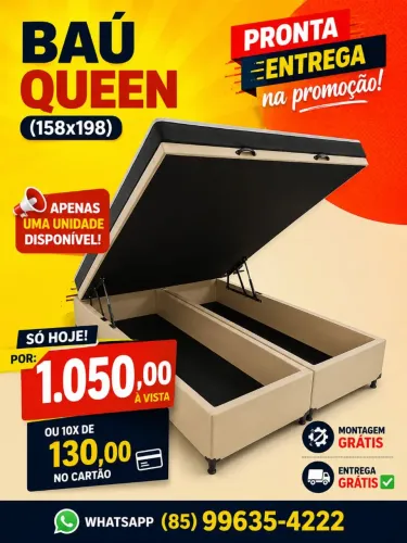 BASE BAÚ QUEEN PROMOÇÃO PRONTA ENTREGA