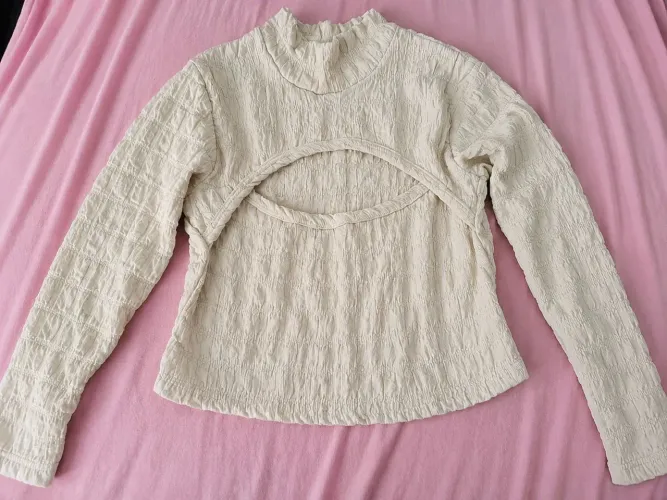 Cropped manga longa 