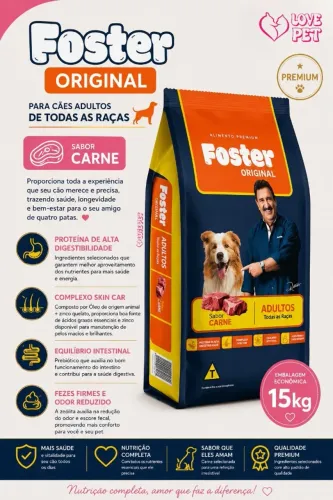 ração Foster 15kg premium 
