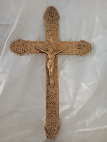 ESTÁTUA ARTE CRUCIFIXO QUADRO PAREDE BRONZE ESCULTURA JESUS CRISTO RELIGIOSA DECORAÇÃO.