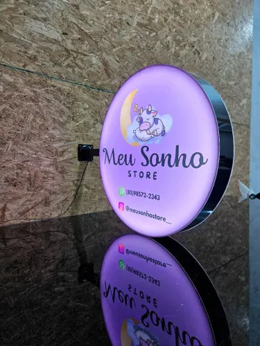 PLACA LUMINOSA DUPLA FACE PIRULITO 
