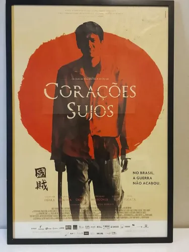 Pôster de Cinema Emoldurado Filme Corações Sujos Quadro Decorativo