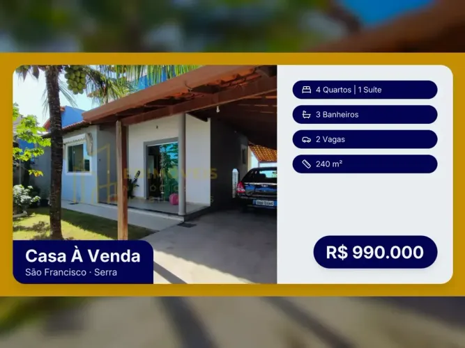 Linda Casa Duplex com Vista para o Mar em São Francisco, Serra/ES!