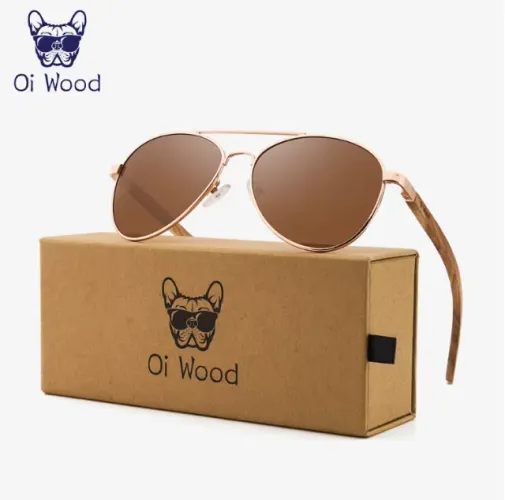 Óculos de Sol - Oi Wood - Polarizado - UV400 - Com haste de bamboo