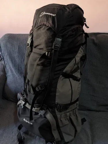 Mochila cargueira conquista 75+15 trilha trekking viagem acampamento montanha North face