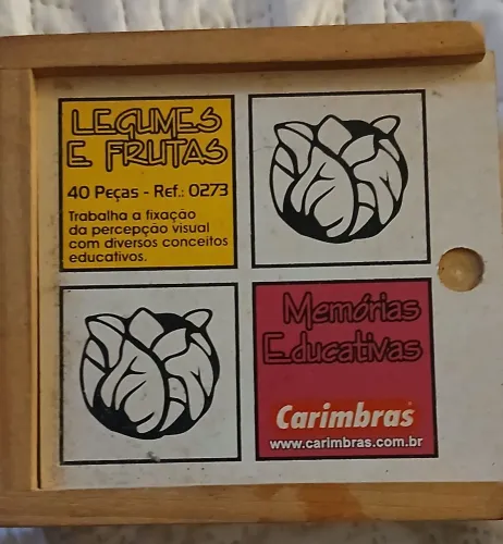 Memórias Educativas - Frutas e Legumes 40 peças 