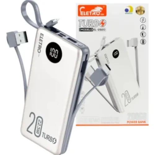 Power Bank Bateria Portátil 20.000 mAh