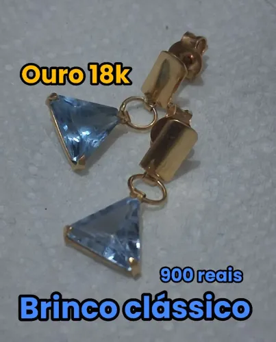 Brinco de ouro 18k
