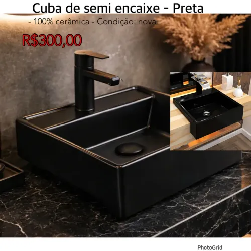 Cuba de semi encaixe para banheiro 