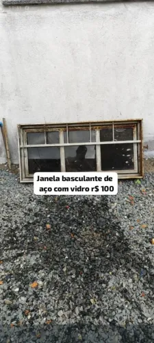 Porta janela aço vidros