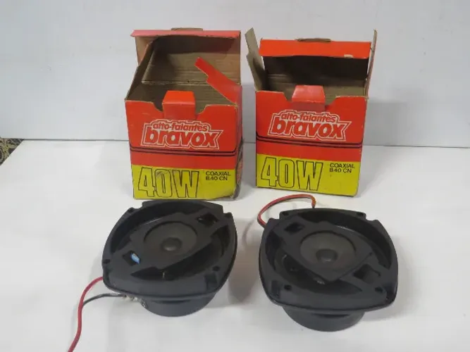 par de auto falante novos antigos bravox para carro