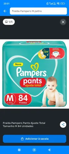 Fralda tamanho M Pampers pants troco pela mesma ou vendo 