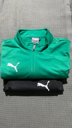 Agasalho Puma TEAMRISE Verde e Preto